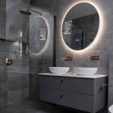 Specchio LED Rotondo | Pulsanti touch | Funzione anti-appannamento | Luce bianca neutra - Reyze Serie Motivated Modello 2